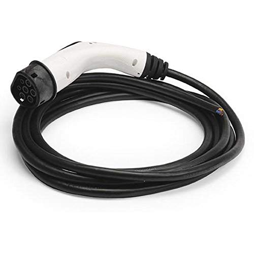 EV OneStop Simple, Affordable, Easy EV Cable Atado Tipo 2 | IEC62196 | 32 amperios | 7.2kW | 5/10 Metros | (5 Metros)