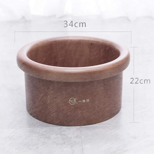 Spa de pies natural en barril con tapa, 22 cm alto miniatura 2