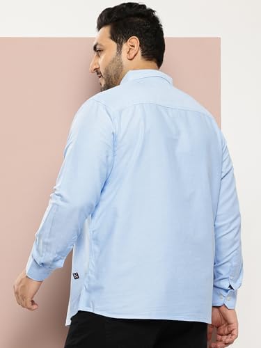 Image of Thomas Scott Men's | Plus Size | Regular Fit | Long Sleeves | Button-Down Collar | Oxford Fabric | Casual | Shirts for Men
