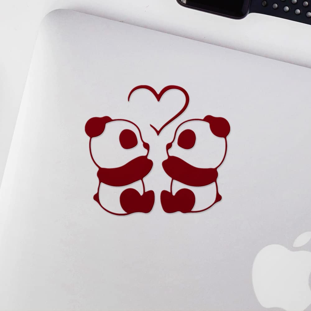 Amazon.com - Transparent Decal Stickers of Panda Love (Burgundy