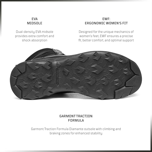 Image of GARMONT TACTICAL T8 Athena LE Law Enforcement EMS Tactical Boots for Women, Full-Grain Leather, Increased Arch Support