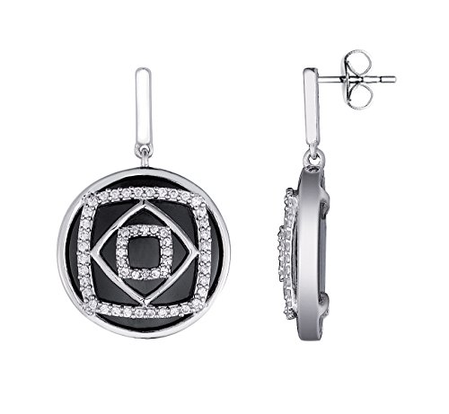 Boucles d'oreilles pendantes femme argent 925 et zirconium