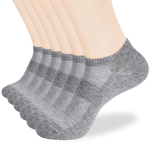Image of Corlap Women's Ankle Cotton Socks - No Show Low Cut Athletic Running Soft Thin White Socks 6 Pairs
