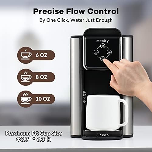 Mecity Coffee Maker 3 in 1 Single Serve Coffee Machine, Compatible with K cup Capsules, Instant Coffee Pot, Tea maker, 6,8,10 Oz Cup, Removable 50 Oz Water Reservoir, 120V 1150W — view 3