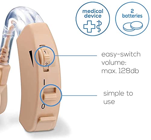 Image of Beurer HA20 Hearing Amplifier | Amplifies the volume of sounds for restricted hearing abilities | Ergonomic fit behind the ear | Individually adjustable | 3 years warranty. (HA 20)