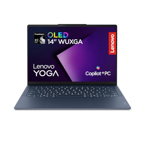 Lenovo Yoga Slim 7X Laptop | 14' WUXGA Display | Snapdragon X2 Plus X2P-42-100 | 16GB RAM | 1TB SSD | Qualcomm Adreno Grafik | Windows 11 | QWERTZ | Cosmic Blau | 3 Monate Premium Care