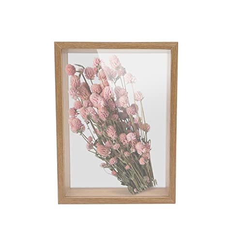 3D shadow Box Frame,MoYouno Plant Dried Flower Specimen Frame, Picture Frame Wooden Deep Box ,Crafts,Square Memory Box Frame for Medal, Flower,Home Decoration,Memorabilia Display (Brown)