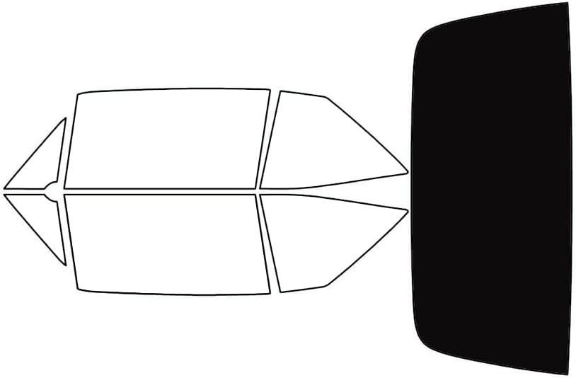 Rvinyl Window Tint Kit Compatible with Chevrolet Nova 1968-1972 - Rear Windshield Precut Kit - 5%