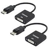 Display to DVI Adapter 2-Pack, FEMORO DisplayPort DP To DVI-I Adapter 1080P in Black for Dell, HP ,Lenovo, Asus, HDTV