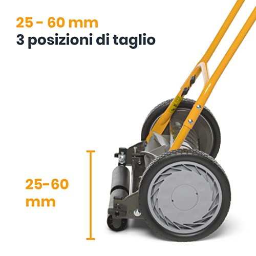 Stiga Scm 240 R Tagliaerba Elicoidale A Spinta, 40 Cm, Regol. 25–60 Mm – 5 Lame, Rullo Posteriore – Prati Fino A 50 M² - 3