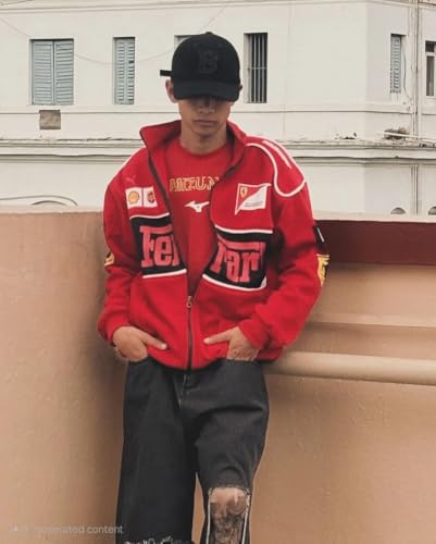 Image of EXOTIX Red F1 Speed Printed Jacket | Motorsport & Streetwear Fusion