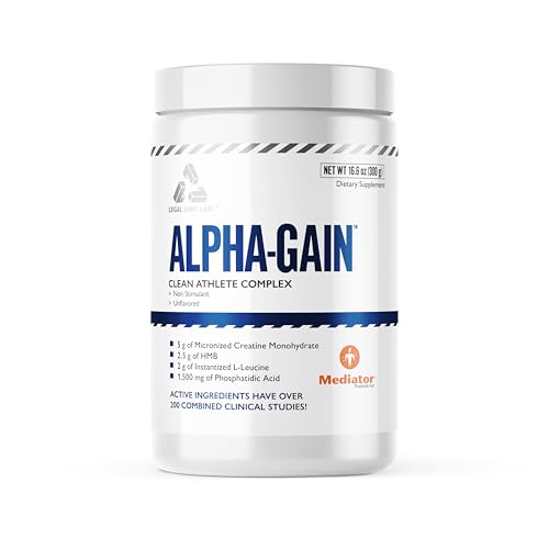 Legal Limit Labs Alpha Gain- Clean Athlete Complex- creatine, HMB, L-Leucine, and Phosphatidic Acid - Lean Muscle 30 Servings