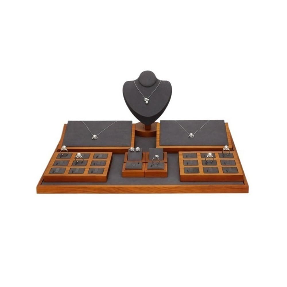 QINGGANG-0224 jewelry organizer Wooden Jewelry Display Props Necklace Display Rack Ring Bracelet Earrings Earrings Counter Display Props for dressing table