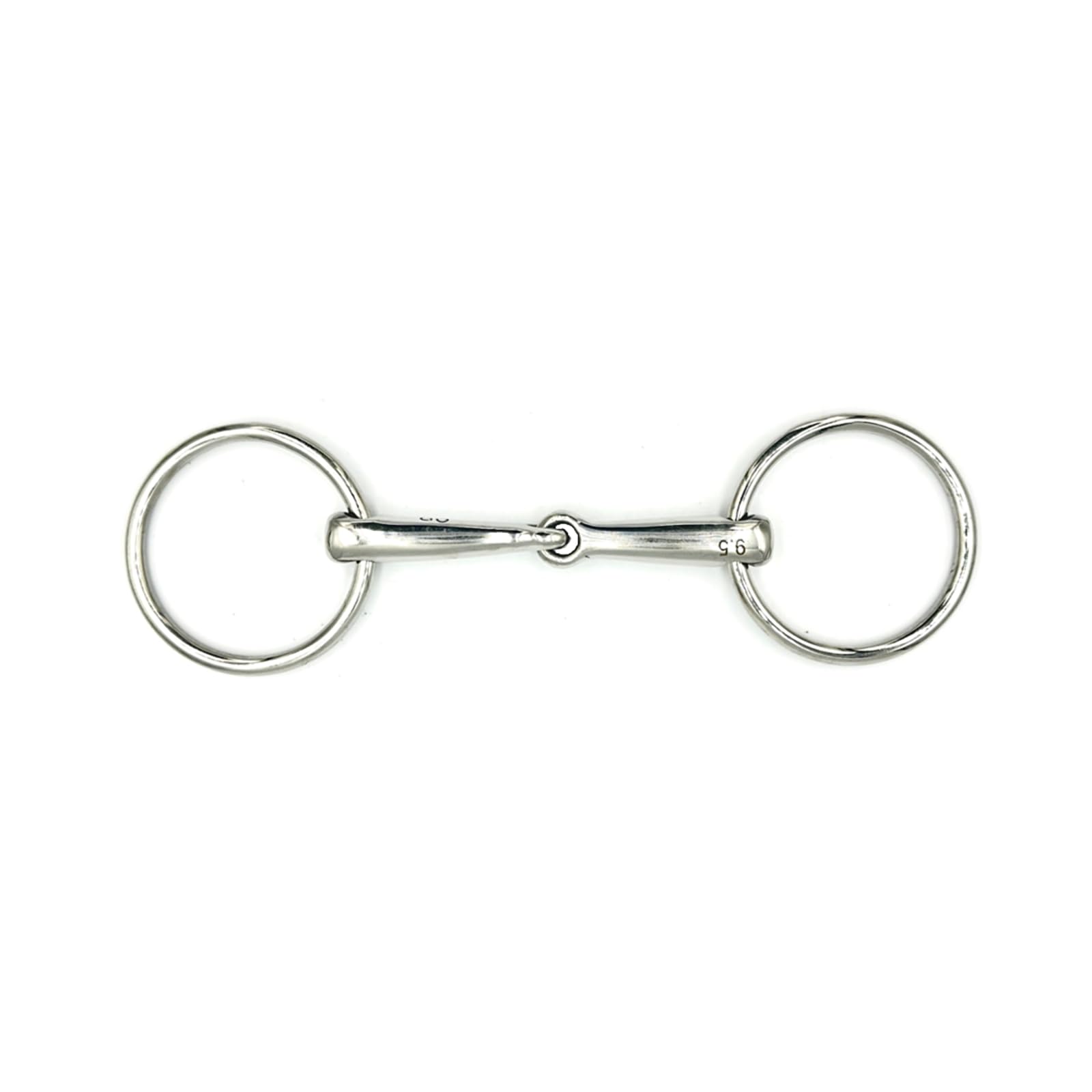 ES0102 Gebiss Wassertrense Einfach Gebrochen für Pony Islandpferde oder Shetty Ringdurchmesser 65 mm Gebissstärke 10 mm (11.5 cm)