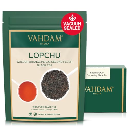 Image of VAHDAM Second Lopchu Golden Orange Pekoe Loose Black Tea (3.53oz|50+ Cups)