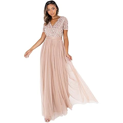 Maya Deluxe Women's V-Neck Maxi Dress Cover