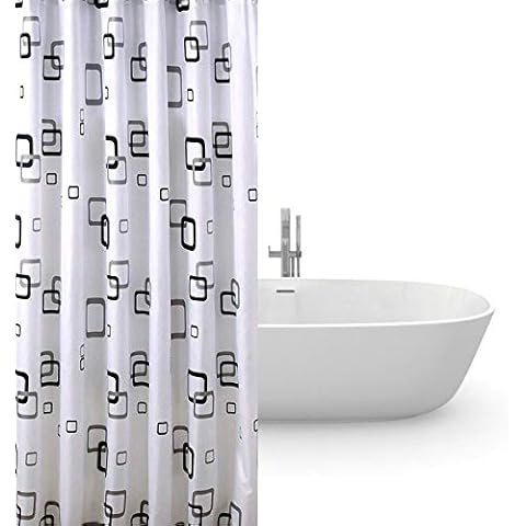 HuaForCity Duschvorhang 180 x 240 Wasserdicht Anti schimmel,PEVA Shower Curtain 12 Haken Badezimmer Schön Weiche Badewanne Vorhang Bunt Liner Cover