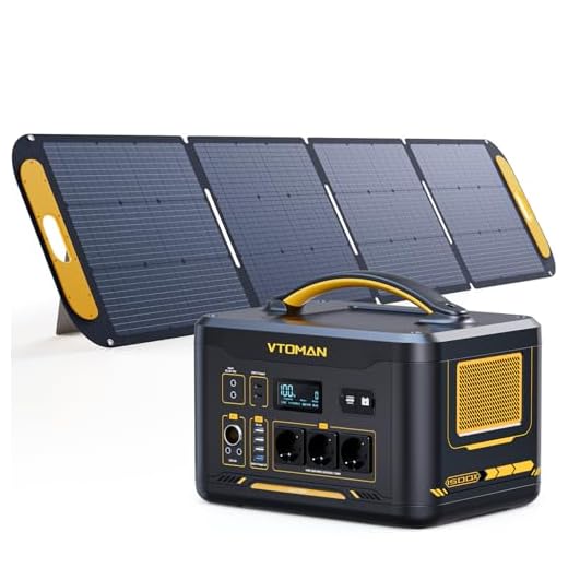 VTOMAN Jump 1500X Station électrique Portable avec 220W Panneau Solaire - 1500W/828Wh Generateur Electrique Portable LiFePO4 Batterie Générateur, PD 100W Typ-C Sortie/USB QC 3.0 Sortie, pour Camping