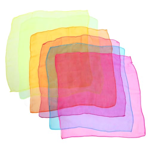 60pcs Juggling Scarves for Boy Girl Dance Accessories for Preschool Performance Kindergarten Games and Musical Activities Scarves Fluorescent2