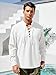 YZEDYIU Men's Long Sleeve Shirts Retro Style Lace up for Medieval,Viking,Hippie Halloween Cosplay Pirate Renaissance Costume White