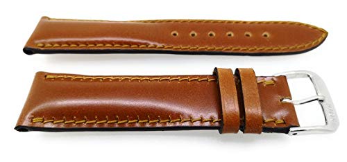 Rios Cordovan pasek do zegarka Chicago 20 mm jasnobrązowy - Cognac pasek całkowicie wyprodukowany w Niemczech