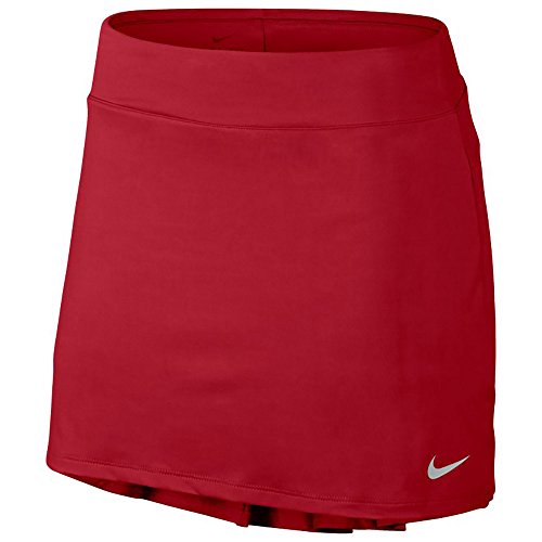 Nike Women's Pleated Tennis Skirt Elastic Skort (Large, Tropical Pink/Flat Silver)