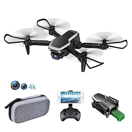 allcaca S171 Mini Drone con Cámaras 4K HD Duales, Cuadricóptero FPV RC Plegable, Modo Sin Cabeza, Retención de Altitud, Vuelo de Trayectoria, Sensor de Gravedad, para Principiantes y Niños