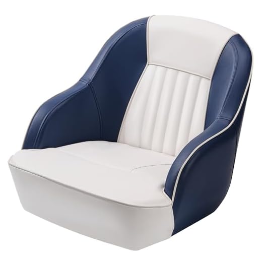 GarveeLife Pontoon Boat Seat,Captain Bucket Seat With Thickened Sponge Padding,Boat Captains Chairs,Fishing Boat Seats, Boat Bucket Seat for Fishing Boat, Sightseeing Boat, Speedboat, Canoe, 1-Piece