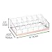 mDesign Plastic Makeup Organizer Storage Tray with 18 Sections for Bathroom Countertops, Vanities to Hold Lipstick, Lip Gloss, Concealers, Mascara, Short Eye and Lip Pencils - Clear/Rose Gold