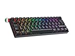 Ranked S60 Supernova Tastiera da Gioco Meccanica Mini 60% | Hotwap Gaming Keyboard | 62 Tasti LED RGB | Cavo USB | Per Mac, PC Windows | Layout italiano QWERTY ( Nero , Gateron Optical Brown )