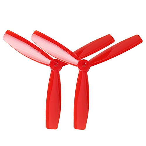HUANRUOBAIHUO 4 Pcs Drone Propellers 4045 5045 6045 3 Blades Propeller Bull 3-blade Nose Props 2 CCW 2 CW for QAV210 250 Racing Quadcopter Wing accessories (Bundle : 6045 (6 inch), Color : 4 red)