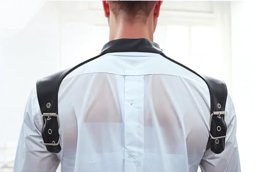 Men's Harness Belt, Men's Costume PU Leather Body Chest, Sexy Punk Body Harness Belt, Adjustable Buckle Clothes Outfits, Nightclub Cosplay Clubwear3