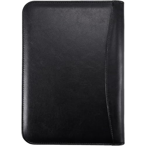 KuBen システム手帳 業務用 オフィモ帳 A5 A6 おしゃれ シンプル 贈り物 記録帳 PUレザー 日記帳 スケジュール帳 ジッパー付き ルーズリーフ バインダーノート 手帳カバー メ 6穴 名刺 カード入れ ス用品男女兼用 ビジネス手帳 (A5,ブ