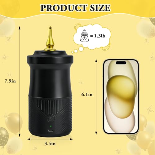 Image of IDAODAN Electric Balloon Pump, Portable Electric Balloon Blower Machine Inflator Air Pump for Party Decorations