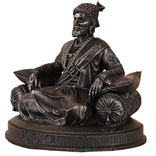 Image of KariGhar Resin Shivaji Rajeshahi Fantasy Idol Perfect For Car Dashboard And House Warming Multicolor,6.5 X 8.2 cm