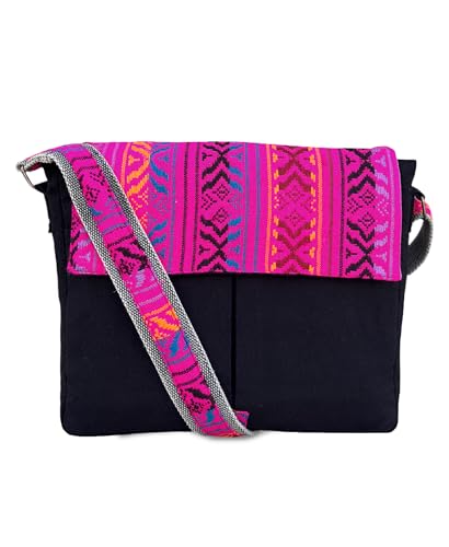 Image of The House of tara Handloom Fabric Messenger Bags for Women | Cotton Canvas Laptop Sling Bag Upto 15.6 Inches | Stylish Crossbody Sling Bag Comes with Flap Closure.