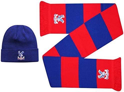 Crystal Palace Football Fans Official Hat & Scarf Gift Set (100% ...