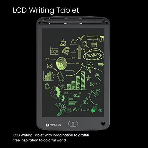 Image of Portronics Ruffpad 15 Re-Writable LCD Screen Ruffpad 12M Re-Writable Multicolor LCD Writing Pad