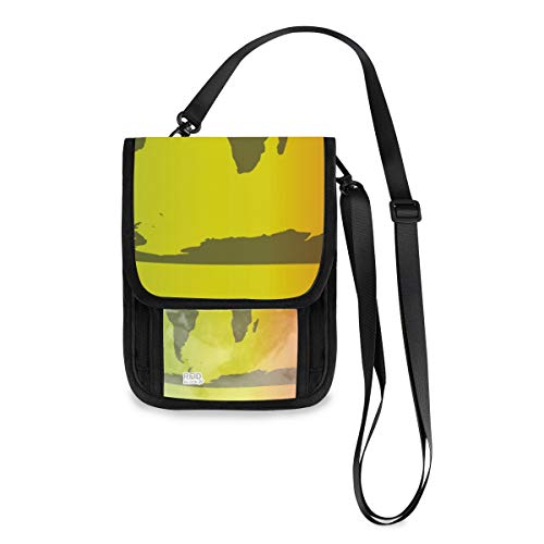 Preisvergleich Produktbild XiangHeFu Münzkassette Kartenhalter mit großer Kapazität Handytasche Reisebrieftasche Weltkarte Bunte Geldbörse