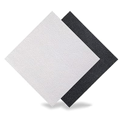 12sq.ft Peel and Stick Carpet Tiles, 12" X 12" Self Adhesive Anti-Slip Floor Mats, Multi-Purpose Floor Carpet Squares, Easy to Install Peel and Stick and Easy to Clean, Black+White