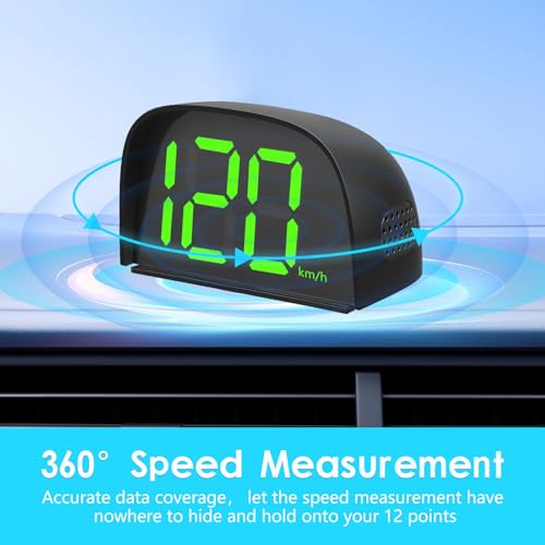 Strixorn Auto Tachometer, GPS Tachometer, HUD Heads Up Display für alle Autos, Fahrrad Motorrad LKW Auto Motorroller, LED-Großschriftanzeige