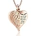 Heart Cremation Necklace Urn Jewelry For Ashes Fashion Memorial Pendant Necklace With 