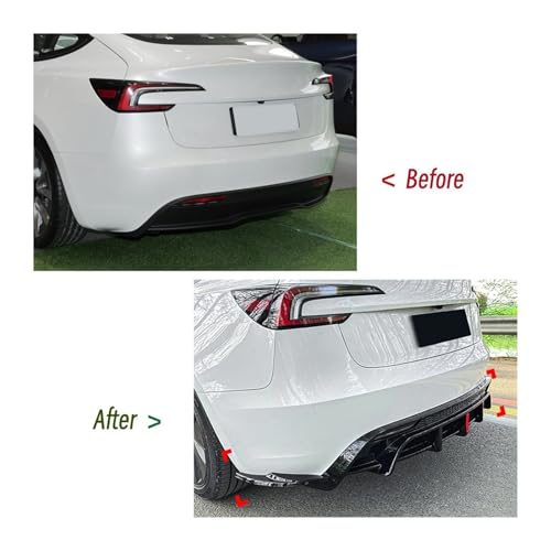 Protector trasero parachoques Tesla Model 3 Highland 2024 con difusor labio 5