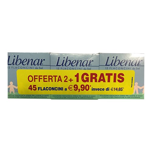 Libenar Saline 15 vials from 5ml Promo 3x2