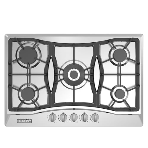 Empava 30" Stainless Steel 5 Italy Sabaf Burners Stove Top Gas Cooktop EMPV-30GC0A5