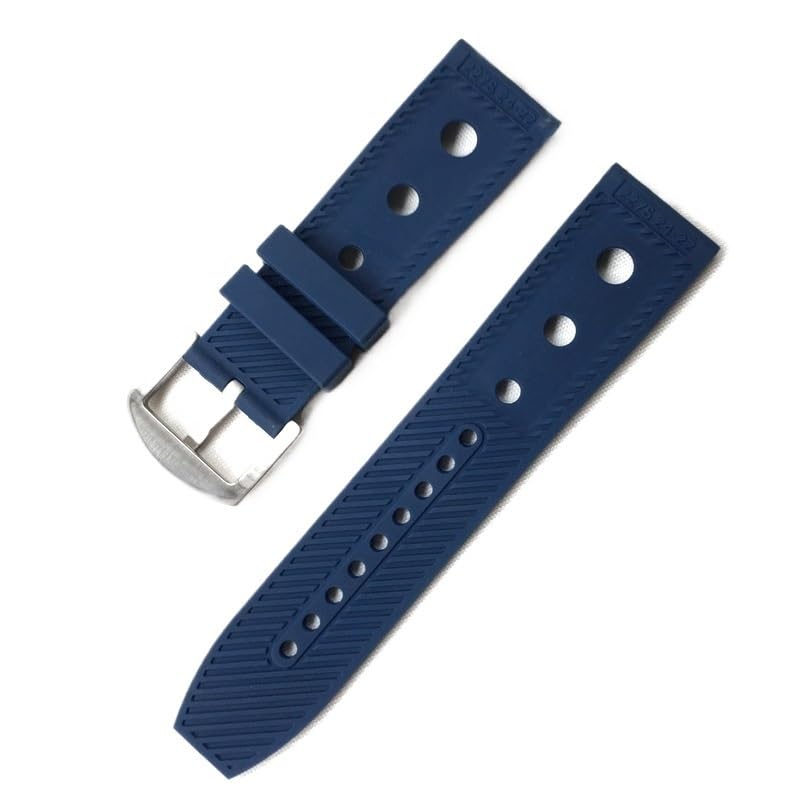 Bracelet de montre en silicone pour Breitling Yellow Wolf noir étanche