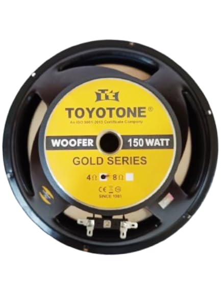 Image of 10 inch Woofer | 150W Power | 4-Ohm | Copper Color Water Proof Coated Paper Cone with Rubber Surround | Copper Coil | 120mm Magnet for Cars, Home Theatre, Bass Audio Systems & DIY Projects