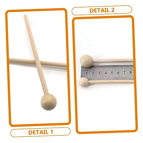 Baquetas de madera con cabeza redonda para percusión miniatura 4