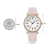 GOLDEN HOUR Waterproof Nurse Watch for Medical Professionals, Students Women Men - Military Time Luminouse Easy Read Dial, 24 Hour with Second Hand, Colorful Silicone Band in Rose Gold Champagne — image 5