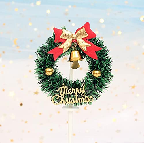 Happy Everyday Christmas Cupcake Toppers Cake Decoration Santa Claus Tree Snowman Sock Candy Theme Party Cake Toppers Picks Christmas Decoration Supplies (0085) #TOP1